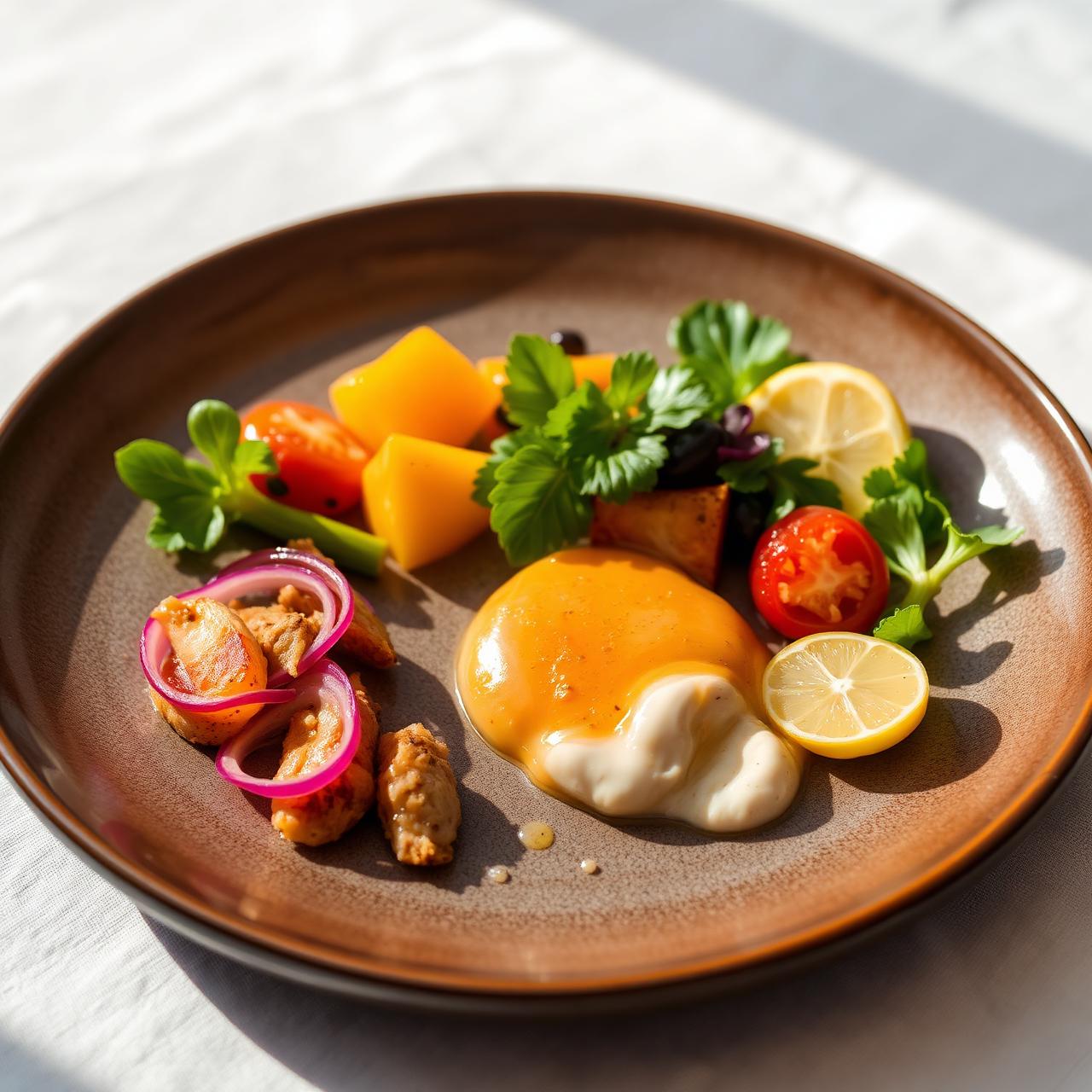 Carefully plated recovery meal at Recovery House